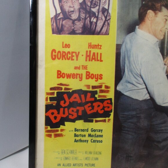 Vintage 1955  Bowery Boys Eastside Kids Framed Movie Lobby Card JAIL BUSTERS - Picture 6 of 8